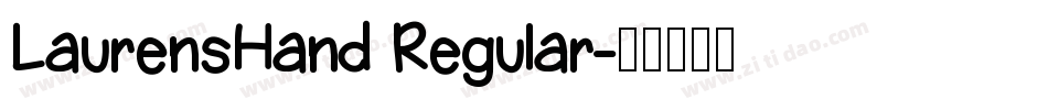 LaurensHand Regular字体转换